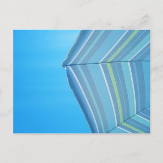 Regenschirm-Blues-Postkarte Postkarte (Vorderseite)