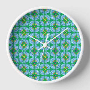 Regenschirm-Blumen-Holzuhr Uhr
