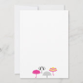 Regenschirm-Brautparty Einladung (Rückseite)