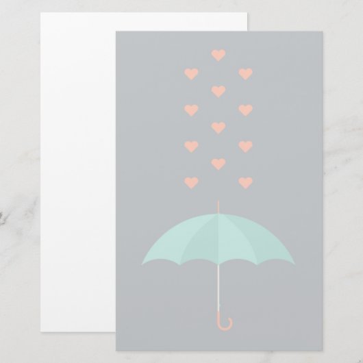 Regenschirm Briefpapier (Vorne/Hinten)