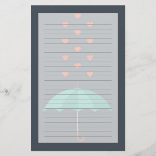 Regenschirm Briefpapier (Vorderseite)