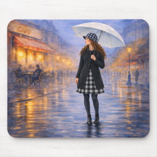 Regenschirm Café Paris Mauspad (Vorne)