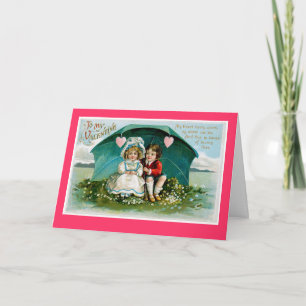 Regenschirm der Liebe Feiertagskarte