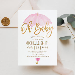Regenschirm der Liebe Streusel Baby Shower Einladung
