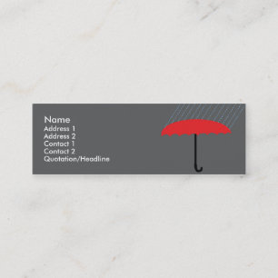 Regenschirm - dünn mini visitenkarte