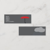 Regenschirm - dünn mini visitenkarte (Vorne/Hinten)