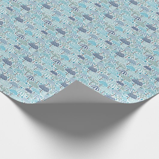 Regenschirm-Entwurfs-Packpapier Geschenkpapier (Ecke)