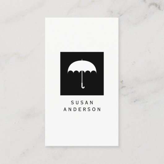 Regenschirm-Logo-Visitenkarte Visitenkarte (Vorderseite)