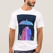 Regenschirm-Mädchen T-Shirt (Vorderseite)