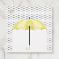 Regenschirm mit Rain Baby Duschgiftmarken,