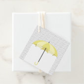 Regenschirm mit Rain Baby Duschgiftmarken, Geschenkanhänger (Beispiel)