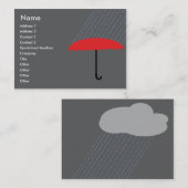 Regenschirm - mollig visitenkarte (Vorne/Hinten)