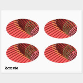 Regenschirm Ovaler Aufkleber (Blatt)