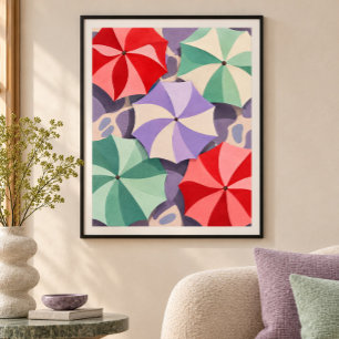 Regenschirm-Parade-Kunstprint Poster