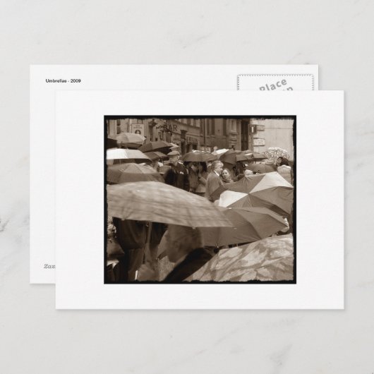 Regenschirm Postkarte (Vorne/Hinten)