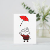 Regenschirm Postkarte (Stehend Vorderseite)