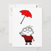 Regenschirm Postkarte (Vorne/Hinten)