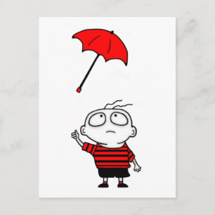 Regenschirm Postkarte