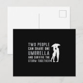 Regenschirm Raindrop Rain Cloud Weather Rainy Gift Postkarte (Vorne/Hinten)