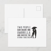 Regenschirm Raindrop Regen Wolke Wetter Geschenk I Postkarte (Vorne/Hinten)