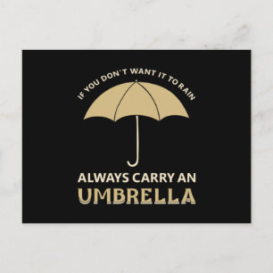 Regenschirm Raindrop Regen Wolke Wetter Geschenk I Postkarte