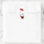 Regenschirm Runder Aufkleber (Tasche)