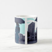 Regenschirm-Silhouette in der Tasse des Regenblaue (Mittel)