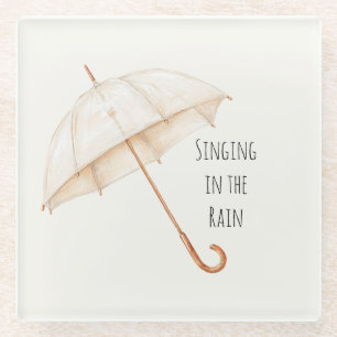 Regenschirm Singing in the Rain Glasuntersetzer