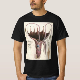 Regenschirm-Tintenfisch, Vintage Meereslebewesen T T-Shirt