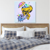 Regenschirm-Todeskopf Leinwanddruck (Insitu (Schlafzimmer))