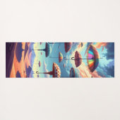 Regenschirm über der Wüste Yogamatte (Rückseite (Horizontal))