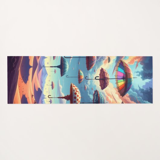 Regenschirm über der Wüste Yogamatte (Rückseite (Horizontal))