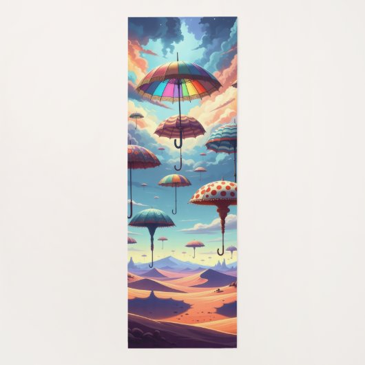 Regenschirm über der Wüste Yogamatte (Rückseite)