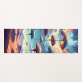 Regenschirm über der Wüste Yogamatte (Vorderseite (Horizontal))