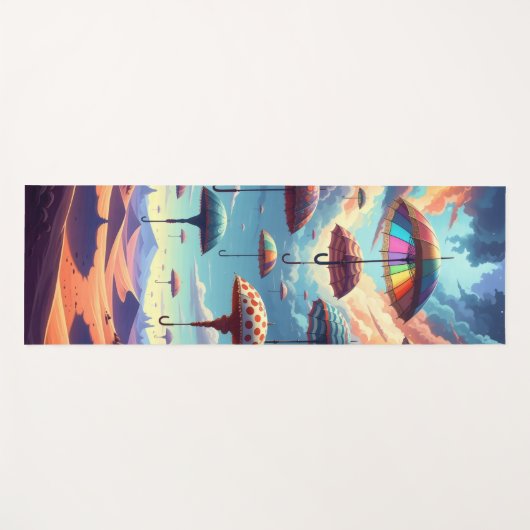 Regenschirm über der Wüste Yogamatte (Vorderseite (Horizontal))