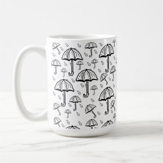 Regenschirm und Regenschirm Kaffeetasse