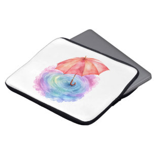 Regenschirm Wasserfarben Kunst im Pastell-Look Laptopschutzhülle