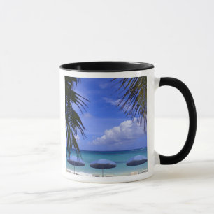 Regenschirme am Strand, St. Maarten, Karibik Tasse