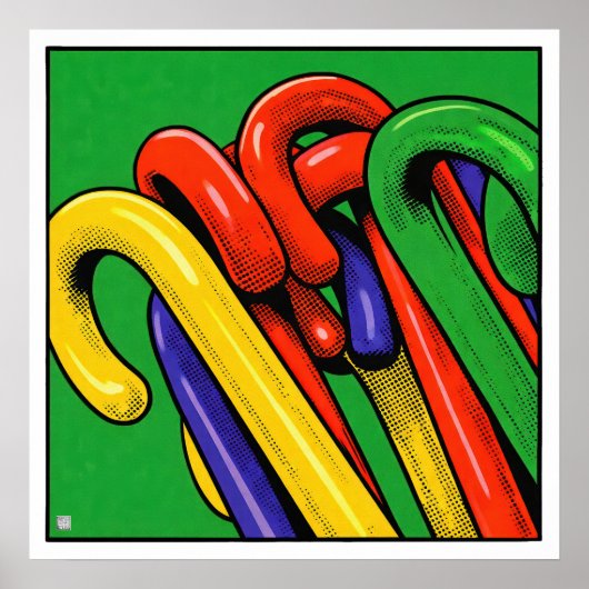 Regenschirme - Archiv-Kunstdruck Poster (Vorne)