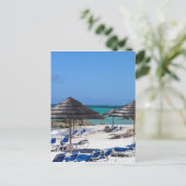 Regenschirme auf den Bahamas Postkarte (Stehend Vorderseite)