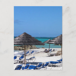 Regenschirme auf den Bahamas Postkarte