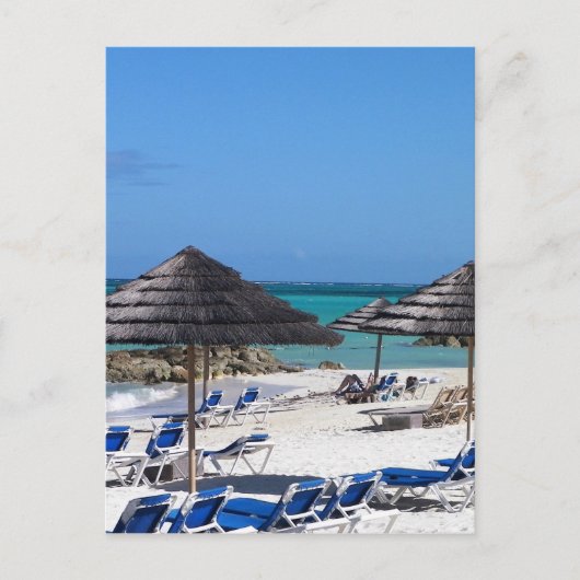 Regenschirme auf den Bahamas Postkarte (Vorderseite)