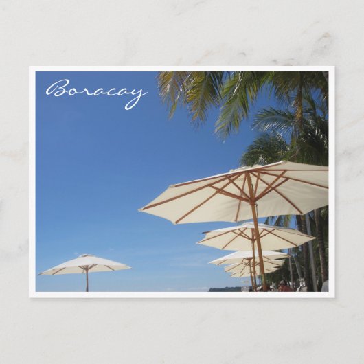 Regenschirme aus Boracay Postkarte (Vorderseite)