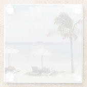 Regenschirme aus Tropenholz: weiß, Palm. Glasuntersetzer (Rückseite)