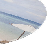 Regenschirme aus Tropenholz: weiß, Palm. Schneidebrett (Ecke)