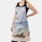 Regenschirme aus Tropenholz: weiß, Palm. Schürze (InSitu)