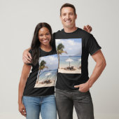 Regenschirme aus Tropenholz: weiß, Palm. T-Shirt (Unisex)