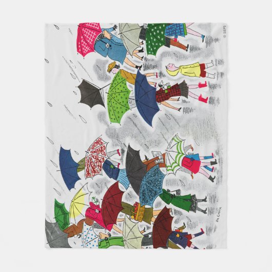 Regenschirme Fleecedecke (Vorderseite)