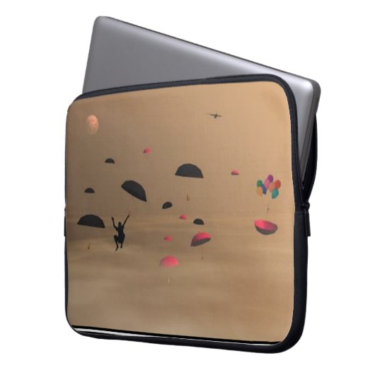 Regenschirme für surreale Laptop-Tasche Laptopschutzhülle (Vorderseite Links)