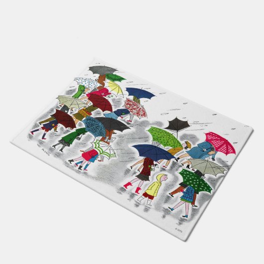 Regenschirme Fußmatte (Schrägansicht)